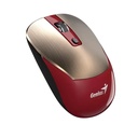 MOUSE GENIUS NX-7125 WIRELESS GOLD Y RED /AI COPILOT 4 BOTONES 1200 DPI RF 2.4GHZ PILA AA