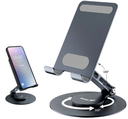 SOPORTE GENIUS G-STAND M100,  PARA CELULARES, TABLETS, ALUMINIO, PLEGABLE Y GIRATORIO  360 GRADOS
