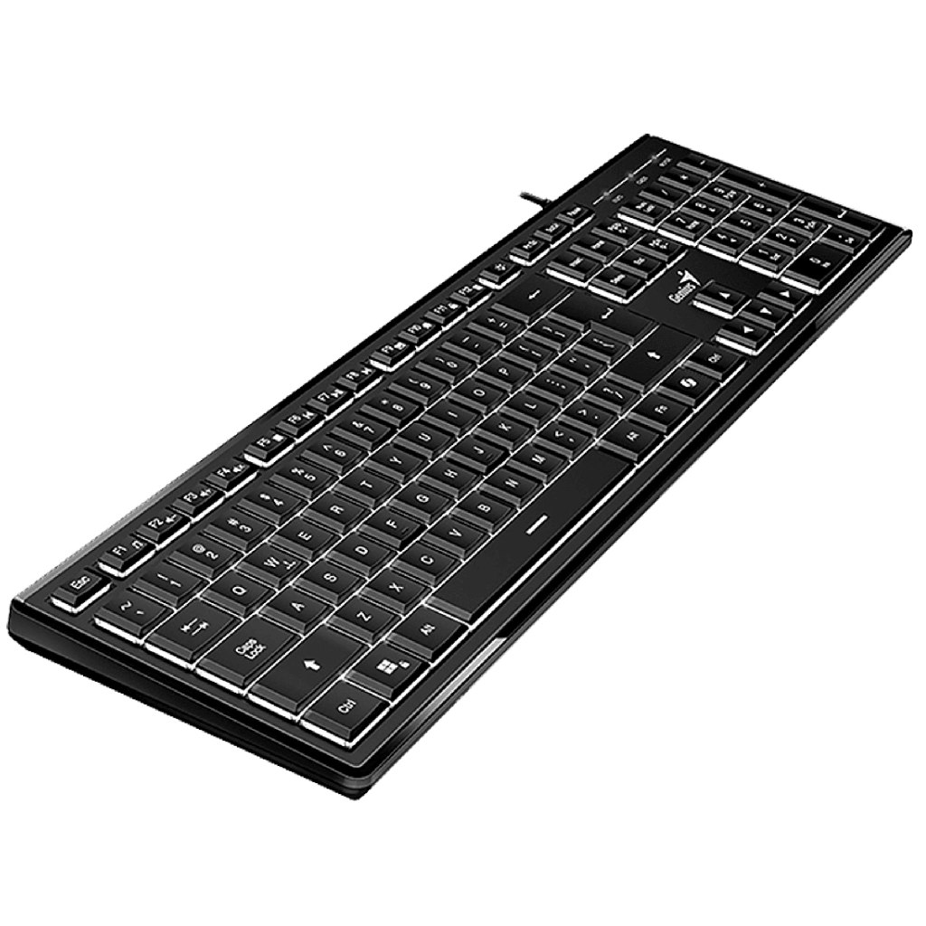 TECLADO SLIMSTAR 820, RETROILUMINADO, USB, NEGRO , TECLA COPILOT