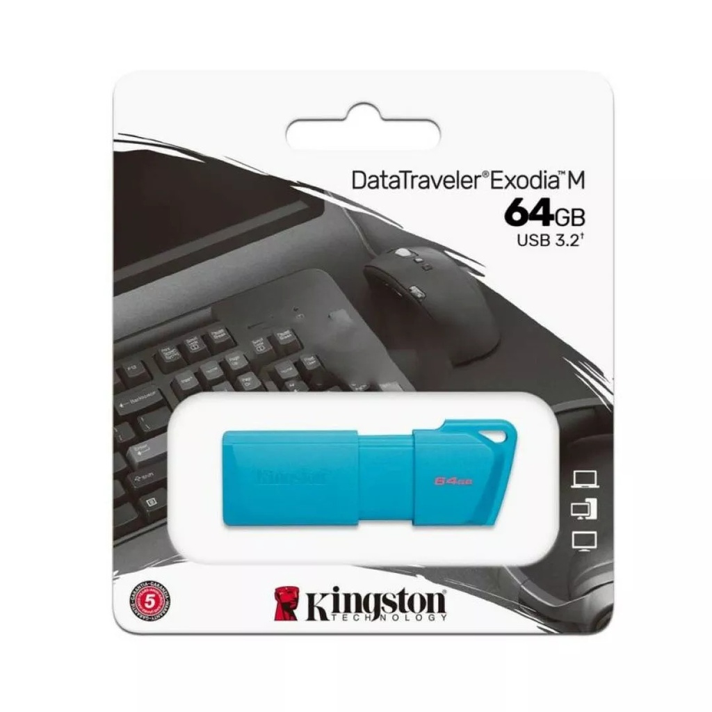 FLASH MEMORY KINGSTON DATATRAVELER EXODIA M 64GB USB3.2 BLUE