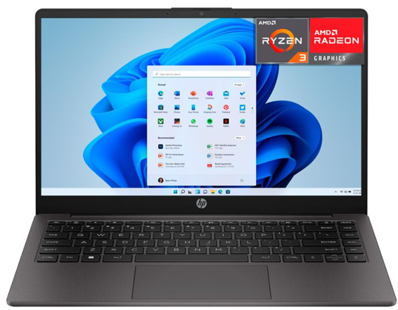 HP 245 G10 14” HD R3-7330U 8GB DDR4, 512GB PCIe TECL. ESPAÑOL BLACK
