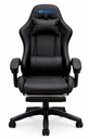 Silla Gamer Potenzza FULL BLACK Almohadas en Zona Lumbar y Cabeza, 60° de Inclinación