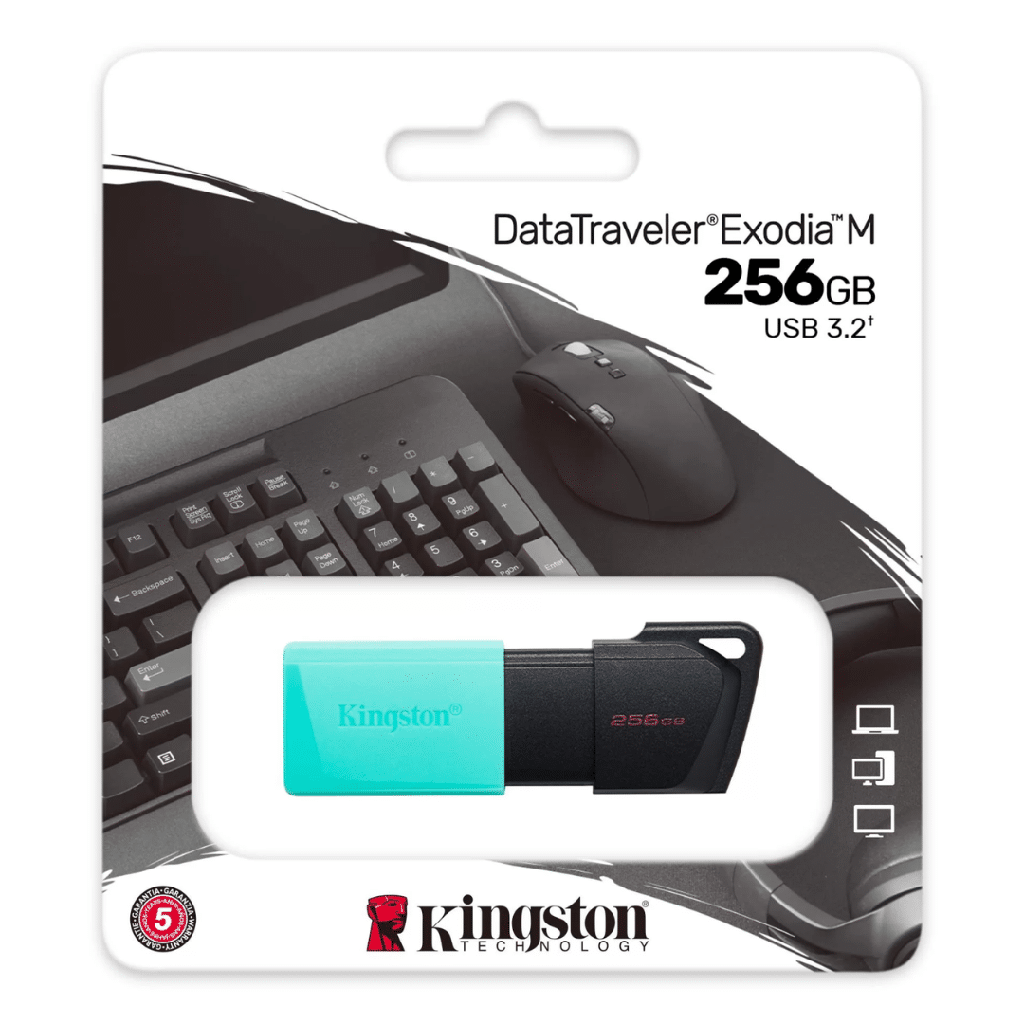 Flash Memory Kingston DTXM 256GB USB 3.2 Datatraveler Exodia M Negro y Verde