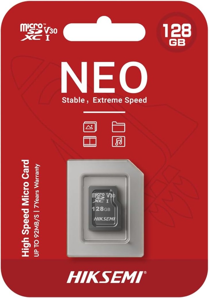 MEMORIA MICRO SD HIKSEMI 128GB CLASE 10 