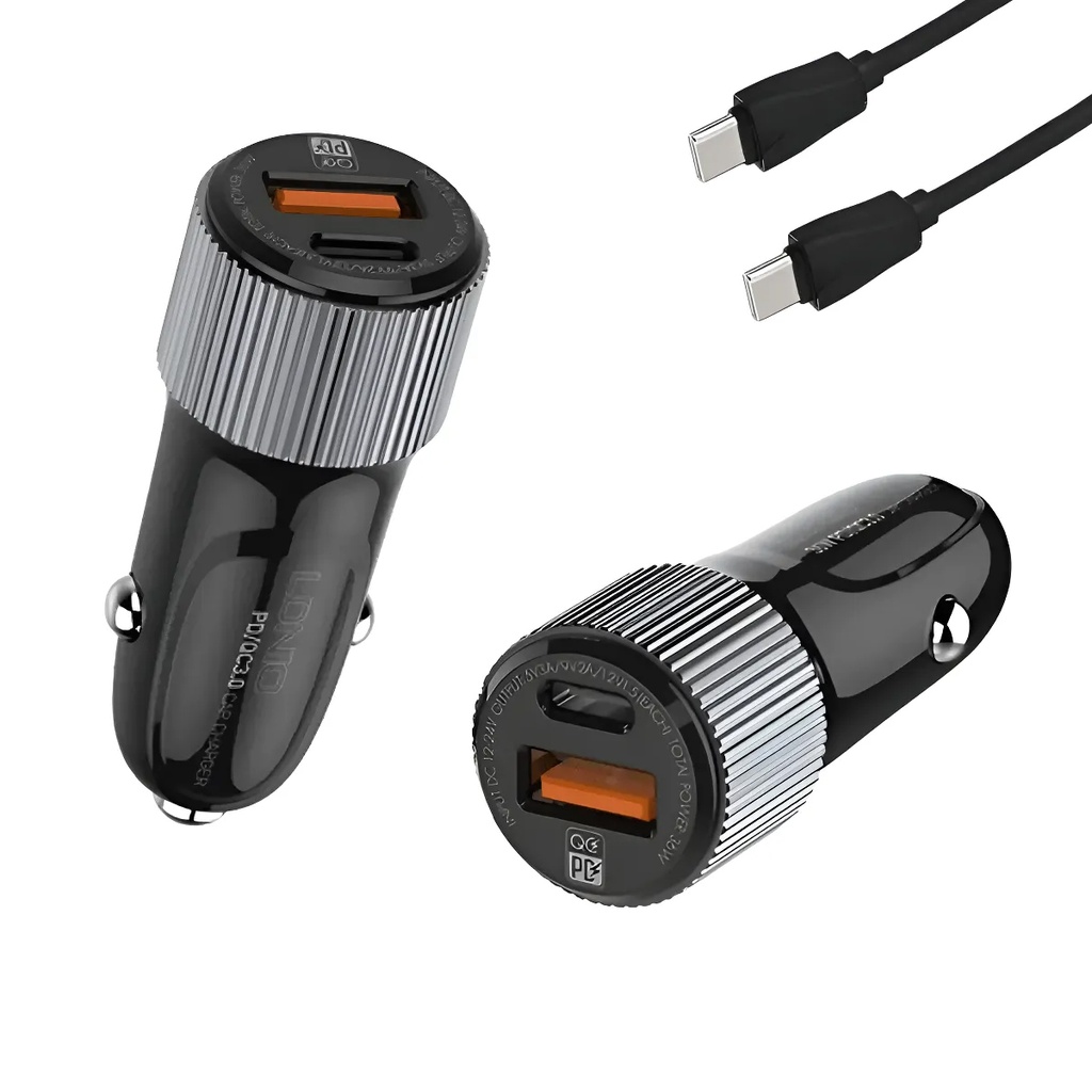 CARGADOR DE CELULAR LDNIO PARA AUTO C510Q TYPE C