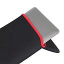 Estuche Para Laptop 15.6 pulgadas, Negro con Rojo, sin cierre, Reversible