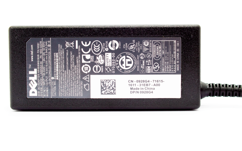 Cargador Laptop DELL 19.5V/3.34A/65W/7.4*5.0mm Plug Aguja, Original