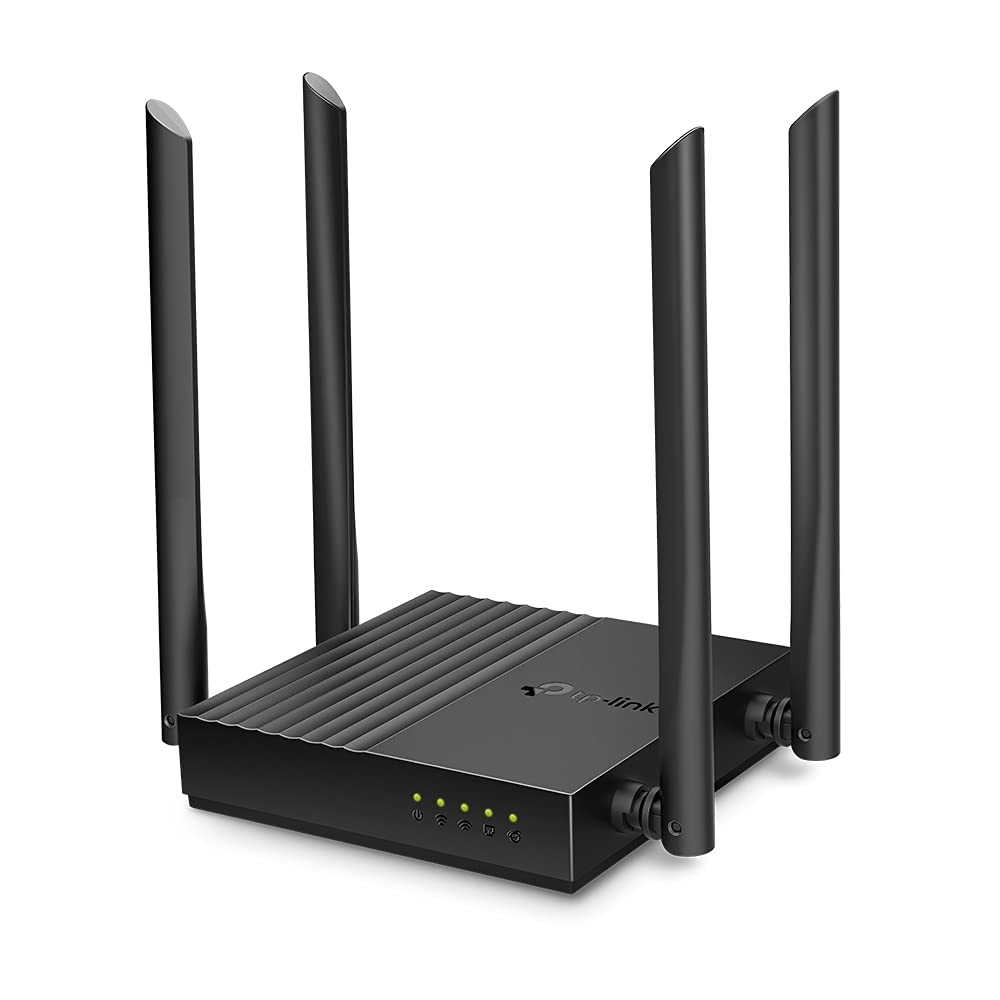 Router Inalambrico TP-LINK ARCHER C64 Ac 1200, Dual band (2.4Ghz-5Ghz),  Mu mimo, 4 antenas estables, Negro