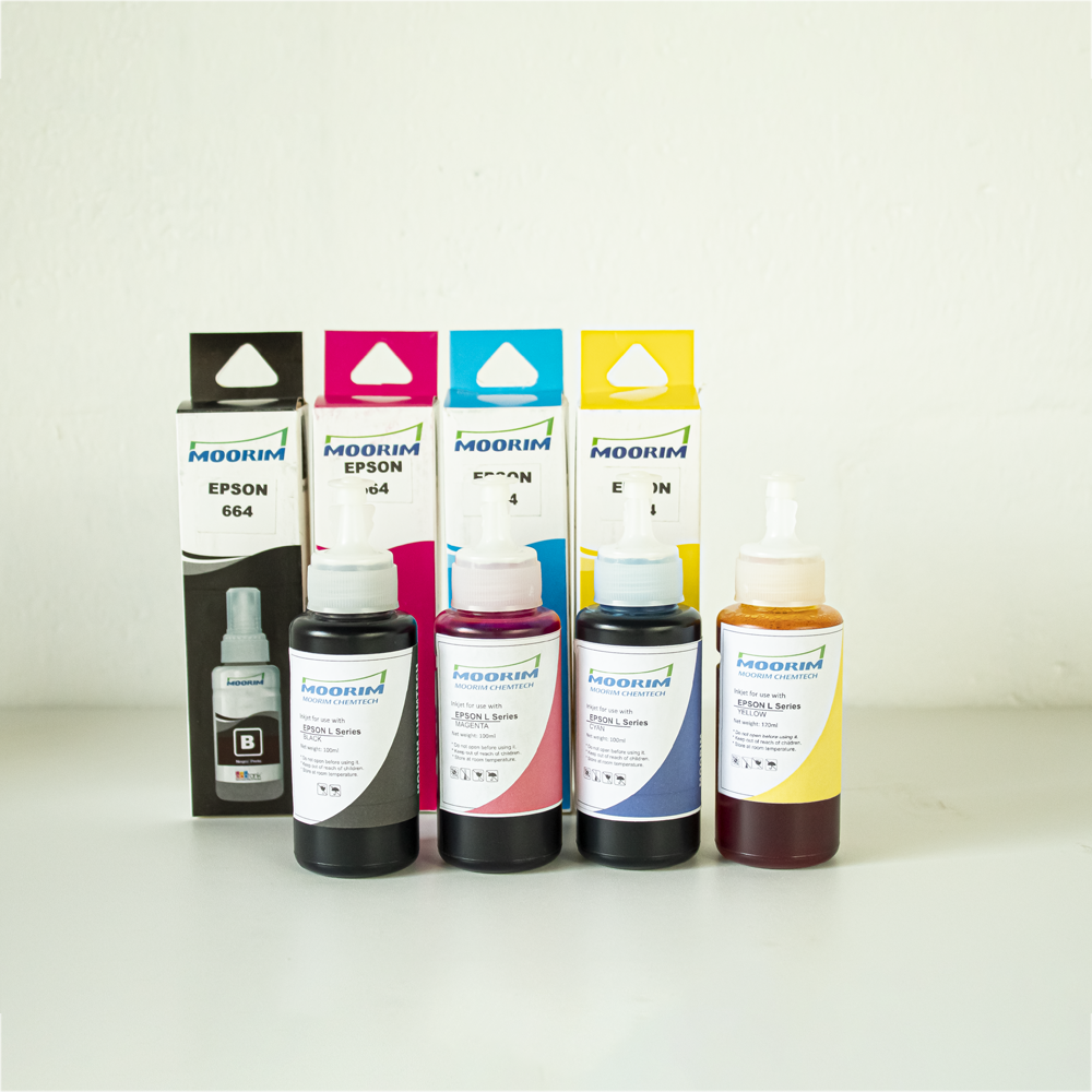 Kit 4 Colores CMYK 100ml Tinta Moorim Epson 664 DYE