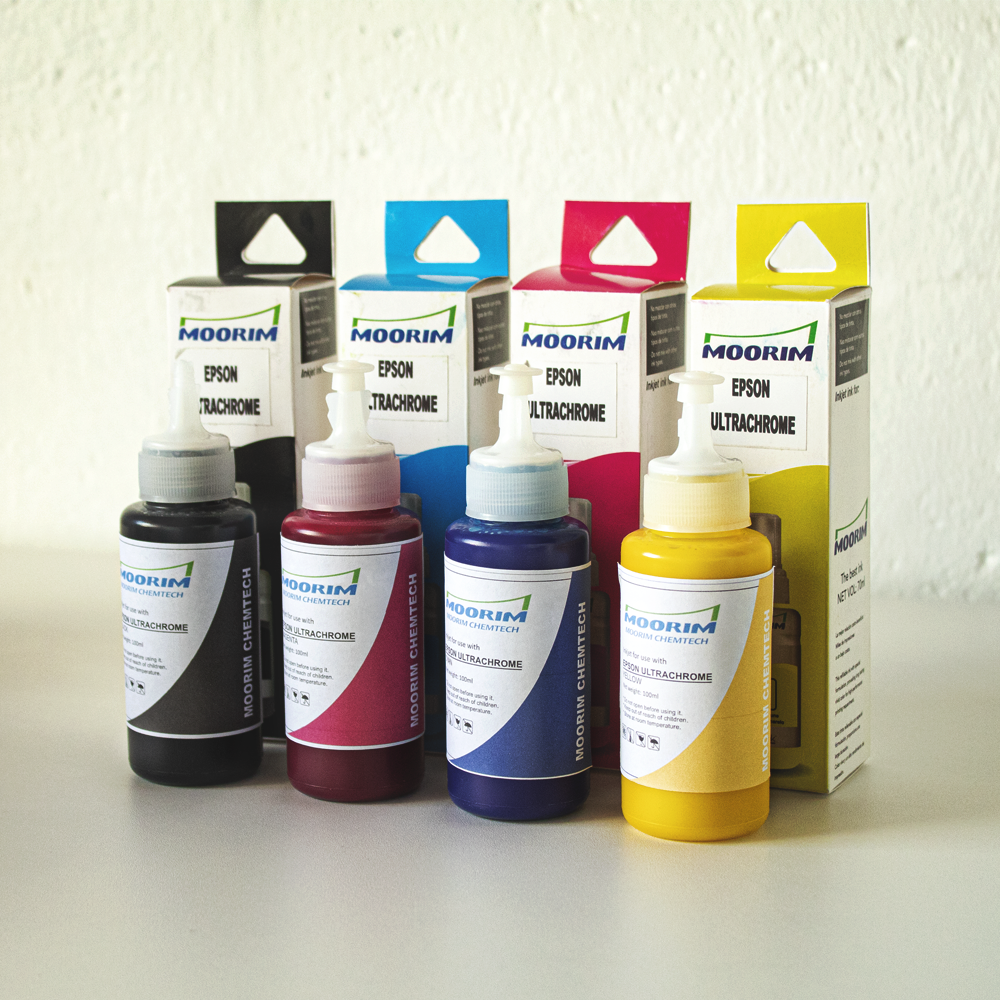 Kit CMYK 100ml Tinta Moorim Epson Ultrachrome