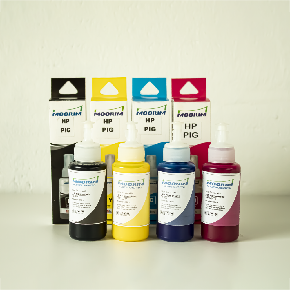 Kit CMYK 100ml Tinta Moorim HP Pigmentada