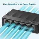 Switch Tp-link LS1005G 5 Puertos 10/100/1000, 200Mbps  Gigabit Metal, garantia 1 año
