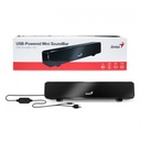 Parlante Genius Sound bar 100, Usb, 6w, 1.5, Alambrico Negro