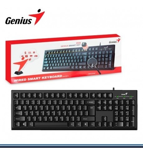 Teclado Genius Smart KB-100, Usb, Clasico, Teclas de funcion Personalizables, Black