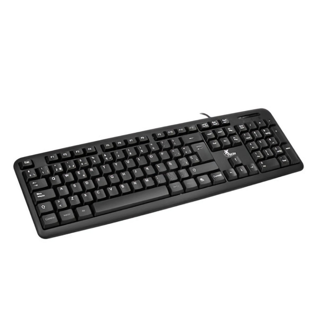 Teclado Xtech XTK092S, alambrico, Usb, español, color Negro