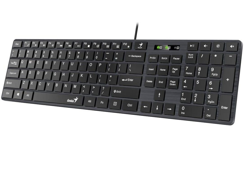 Teclado Alambrico Genius Slim Start 126, Usb  Español multimedia