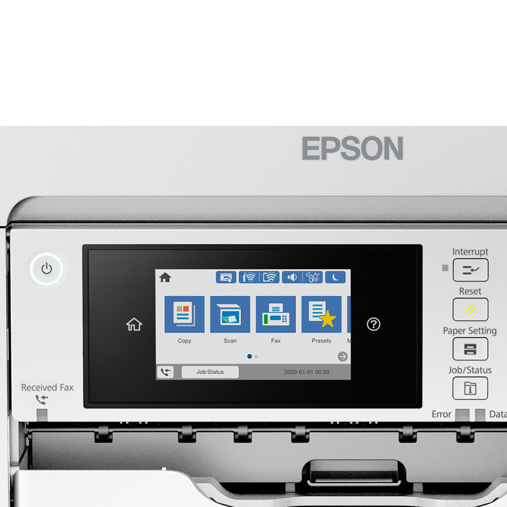 Impresora Epson WorkForce EC-C7000, Duplex Multifuncion A3-A4 impresora-copiadora-escaner -Fax, Wifi, Ethernet, Pantalla color, 2 bandejas frontales, 1 bandeja posterior, 25 pg/min Monocromo, 12 pg/min Color, nueva, reformada para colocar CISS