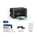 Impresora Epson WF-2930DWF: Multifuncion impresora-copiadora-escaner-fax, dúplex en impresión, USB, Wifi, Impresión móvil, Pantalla a color, bandeja posterior hasta 100 hojas, 33 pg/min Monocromo, 18 pg/min Color, SELLADA, para colocar llave CHIPLESS