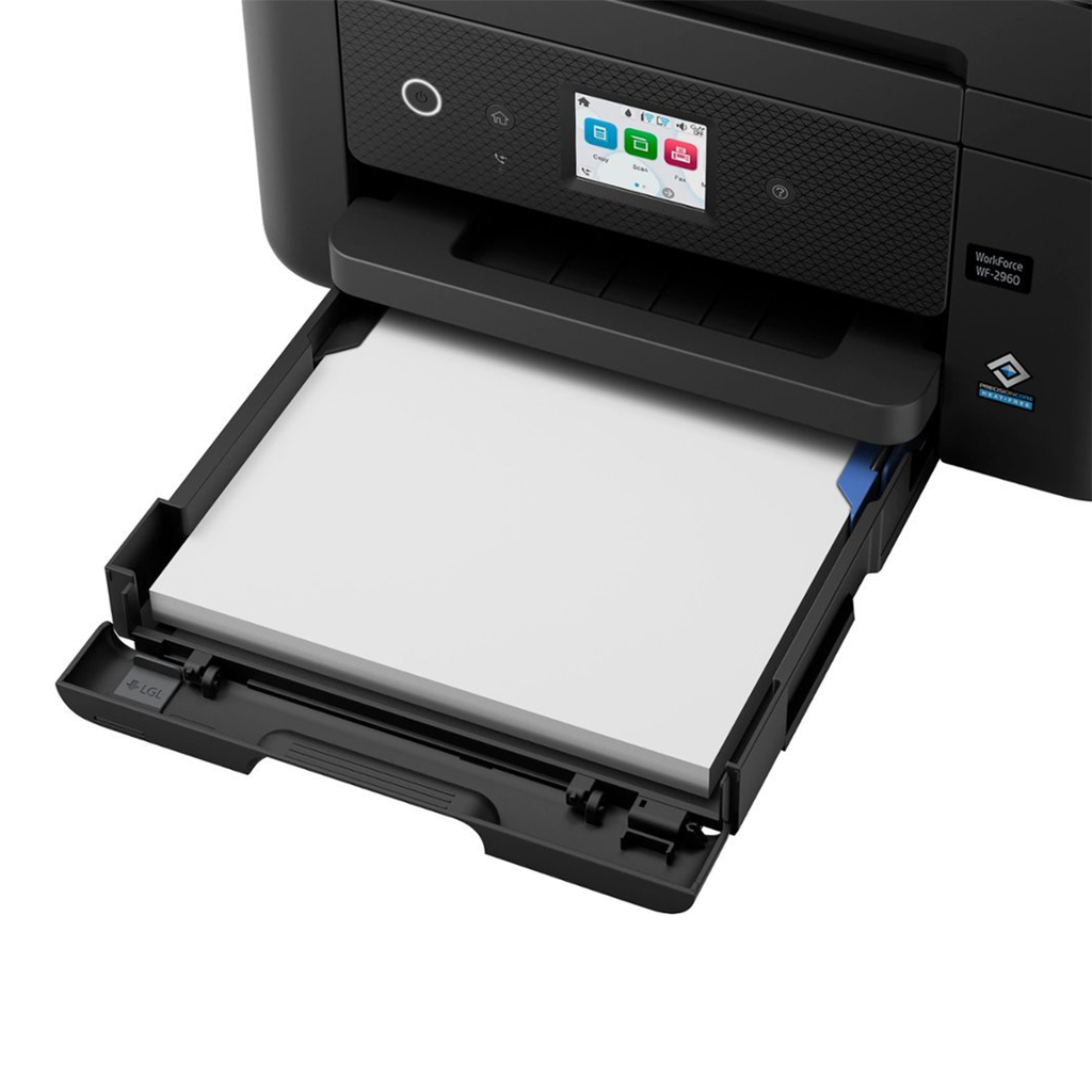 Impresora Epson WF-2960: Multifuncion impresora-copiadora-escaner fax, Duplex en impresion A4, Wifi, USB, Pantalla color, Bandeja posterior 150 hojas, 33 paginas/minuto Black, 20 paginas/minuto Color, nueva, SELLADA sin sistema, reformada para colocar CISS