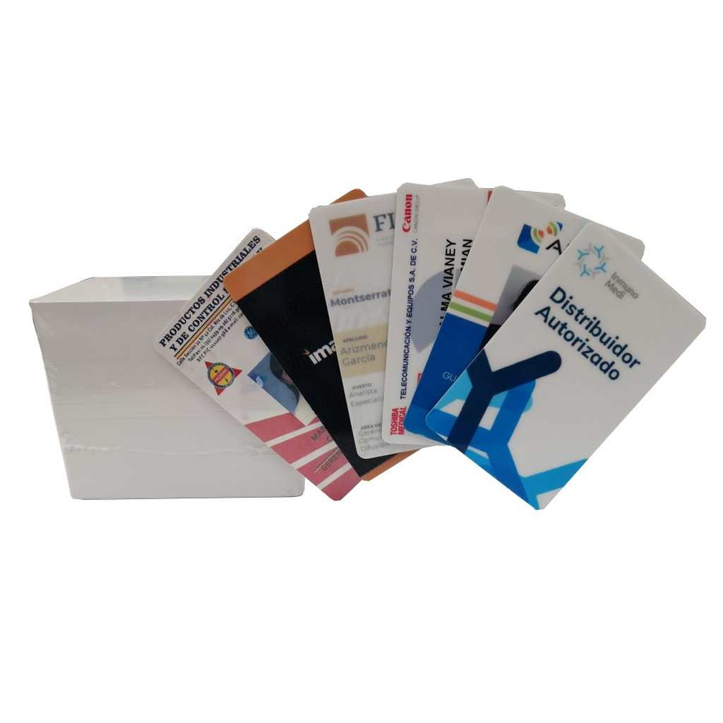 Tarjetas Pvc inkjet Brillantes 8.6 cm x 5.4cmx0.76mm grosor