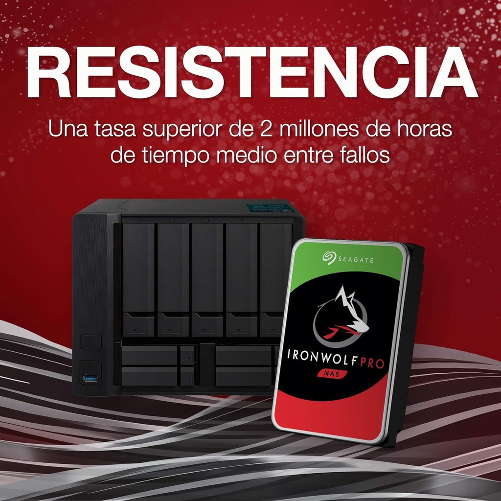 Disco duro Seagate IronWolf ST6000VN001  6Tb,  Interno Servidores NAS, Almacenamiento en la nube, Sata 6Gb/s, 3.5"  Video vigilancia