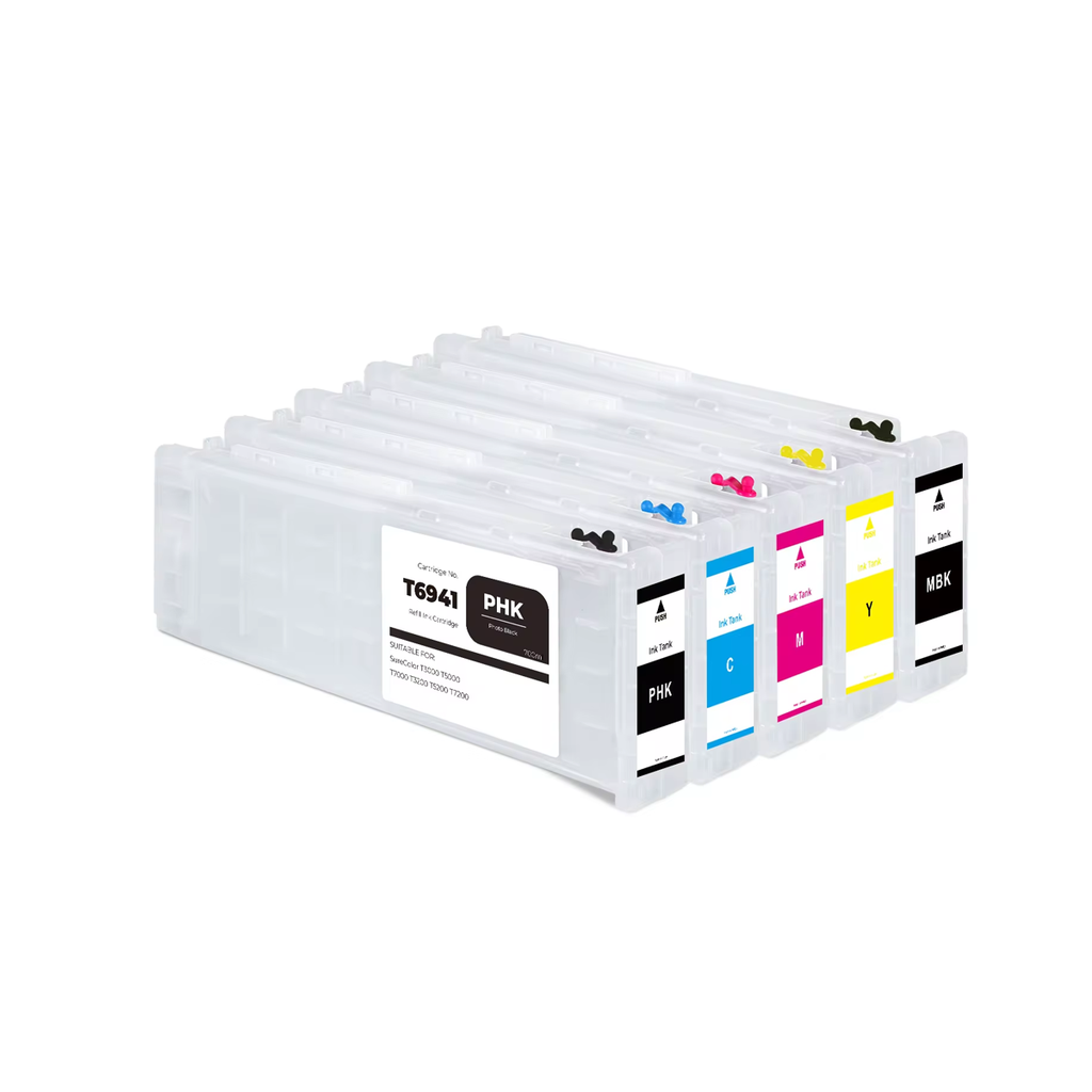 Cartucho Recargable 700ml + chip T6943 Magenta Plotter Epson T3200 T7200