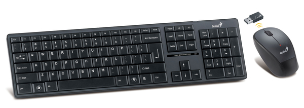 Combo Inalambrico Genius Km-8000SE, Teclado y Mouse, Negro, 2.4Ghz