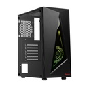 Case Pc Gamer Marvo CA-119BK, Cubierta Metalica, Panel lateral plastico, Frontal metalico, Usb 3.0, 2Usb 2.0, Black
