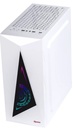 Case Pc Gamer Marvo CA-119WH, Cubierta Metalica, Panel lateral plastico, Frontal metalico, Usb 3.0, 2Usb 2.0, Black Malla y led Rgb, Audio HD, Usb 3.0 y 2.0, color Blanco