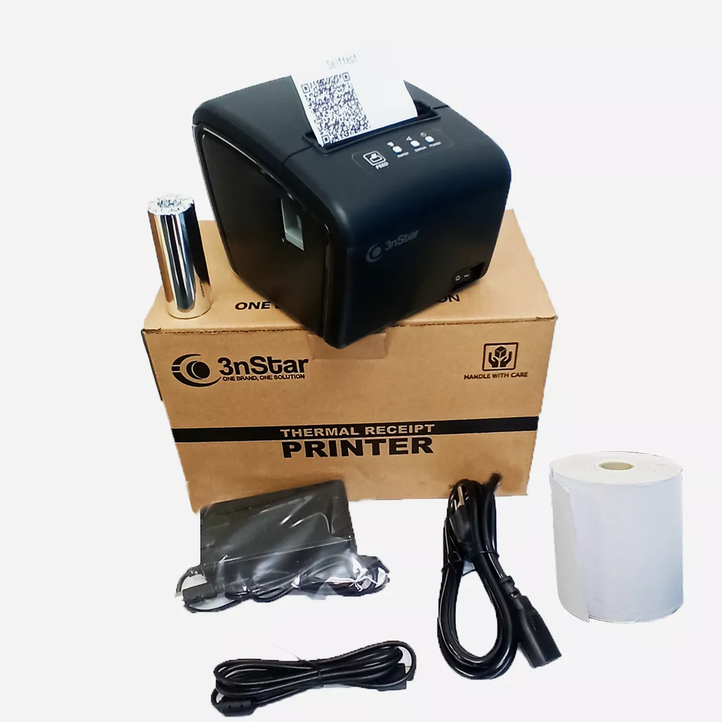 Impresora 3Nstar RPT006 Termica, Lan Ethernet, Usb, Serial, Cortador Automatico, 79.50mm+Rollo Termico