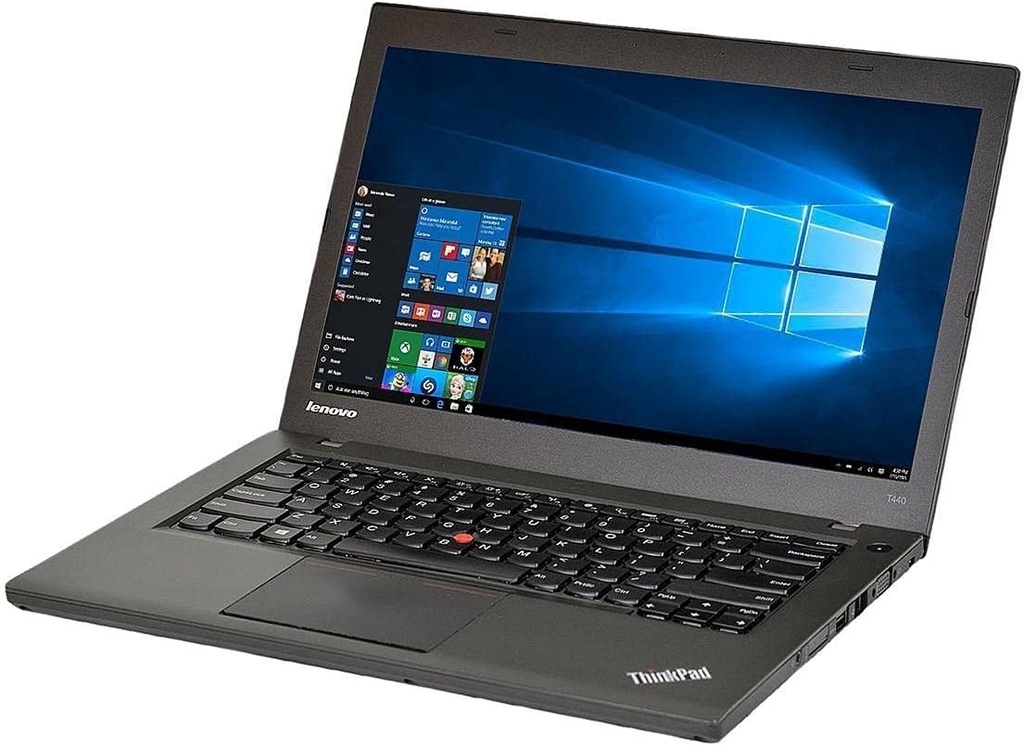 Laptop Lenovo Thinkpad T440, Procesador i5 4200U 2.3 GHz, 4th,  Ram 8Gb,  Disco 500Gb HHD,  Display 14", Webcam, Teclado Ingles, no DVD-RW,  Windows 10, Renovada,  garantia 1 año
