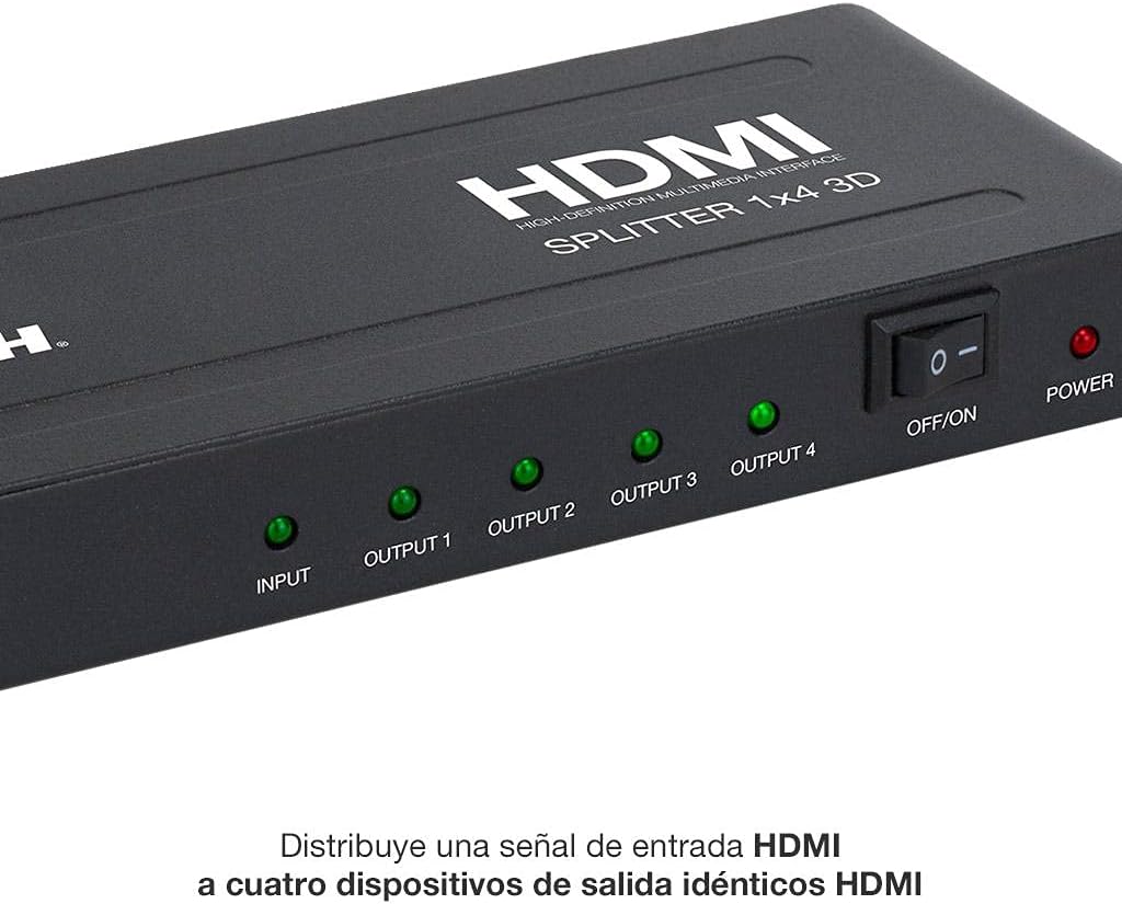 HDMI Splitter Xtech 1 Input To 4 Outputs