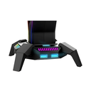 Soporte Marvo para HeadPhone HZ-10 RGB, 10 modos dinámico, Hub 4 puertos Audio Jack 3.5mm, Cable 1m