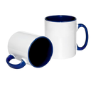 Jarro para Sublimacion 11oz asa e interior de colores, AAA, Importado