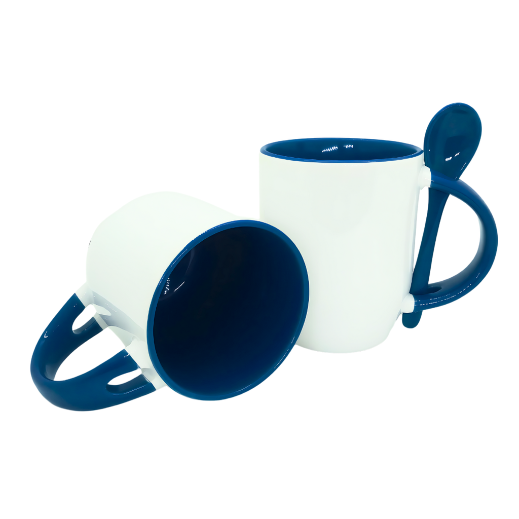 Jarro para sublimacion 12oz asa interior y cuchara de colores AAA Importado