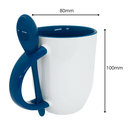 Jarro para sublimacion 12oz asa interior y cuchara de colores AAA Importado