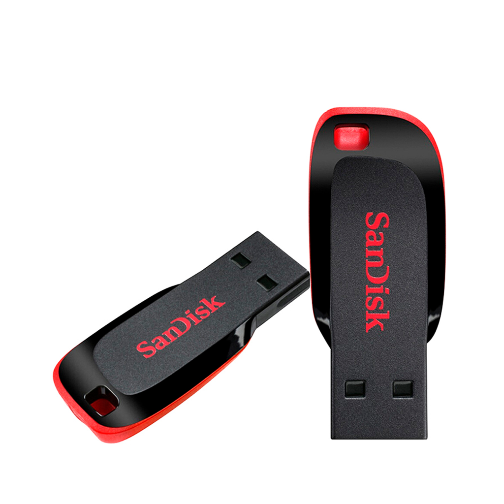 Flash Memory SanDisk Cruzer Blade Usb 64GB, 2.0, negro y rojo
