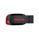 Flash Memory SanDisk Cruzer Blade Usb 64GB, 2.0, negro y rojo