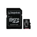 MicroSD 256GB Kingston Canvas Select Plus,  A1, clase 10, con Adaptador