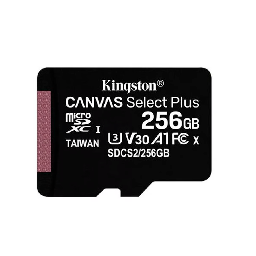 MicroSD 256GB Kingston Canvas Select Plus,  A1, clase 10, con Adaptador