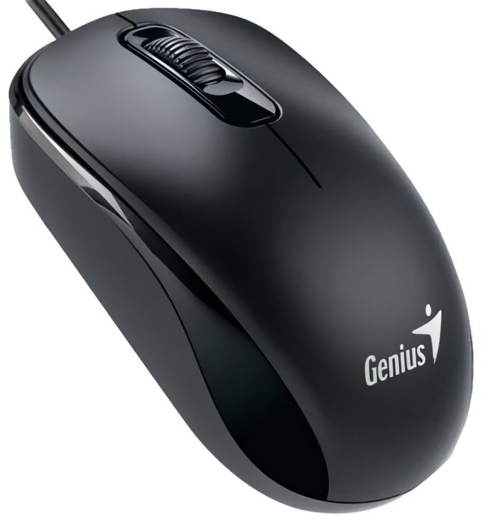 Mouse Genius DX-110, Usb optico, 3 botones, G5, ambidextro, color Negro
