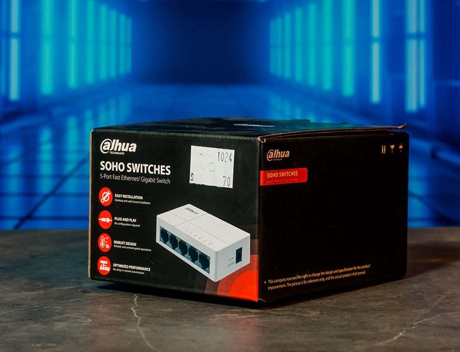 Switch Dahua 5 Puertos 10/100/1000 - PLUG AND PLAY
