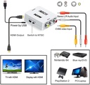CONVERTIDOR AUDIO Y VIDEO RCA a HDMI, UP SCALER FULL HD 1080P