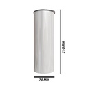 Termo tumbler de Acero inoxidable blanco, 20 oz + caja individual