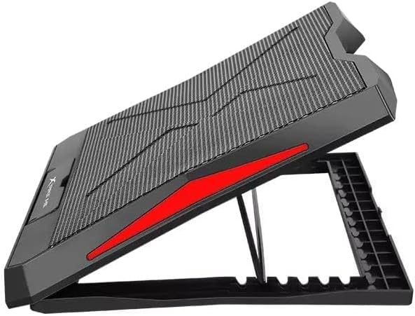 Enfriamiento XTRIKE ME FN-818,  hasta 17", 6 Ventiladores (60mm), Led rojos, 2 Puertos USB, 5 niveles ajustables