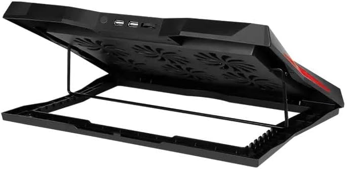 Enfriamiento XTRIKE ME FN-818,  hasta 17", 6 Ventiladores (60mm), Led rojos, 2 Puertos USB, 5 niveles ajustables