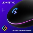 MOUSE LOGITECH ALAMBRICO GAMER G203 LIGHTSYNC RGB USB NEGRO