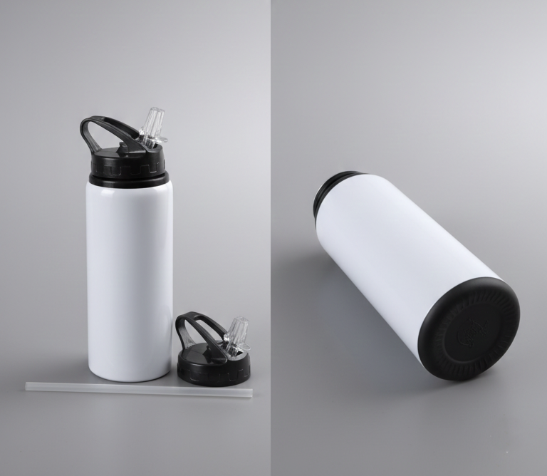 Tomatodo Deportivo de Aluminio Sublimable, 600ml, con sorbete