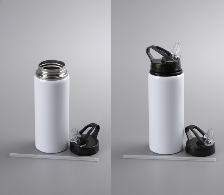 Tomatodo Deportivo de Aluminio Sublimable, 600ml, con sorbete