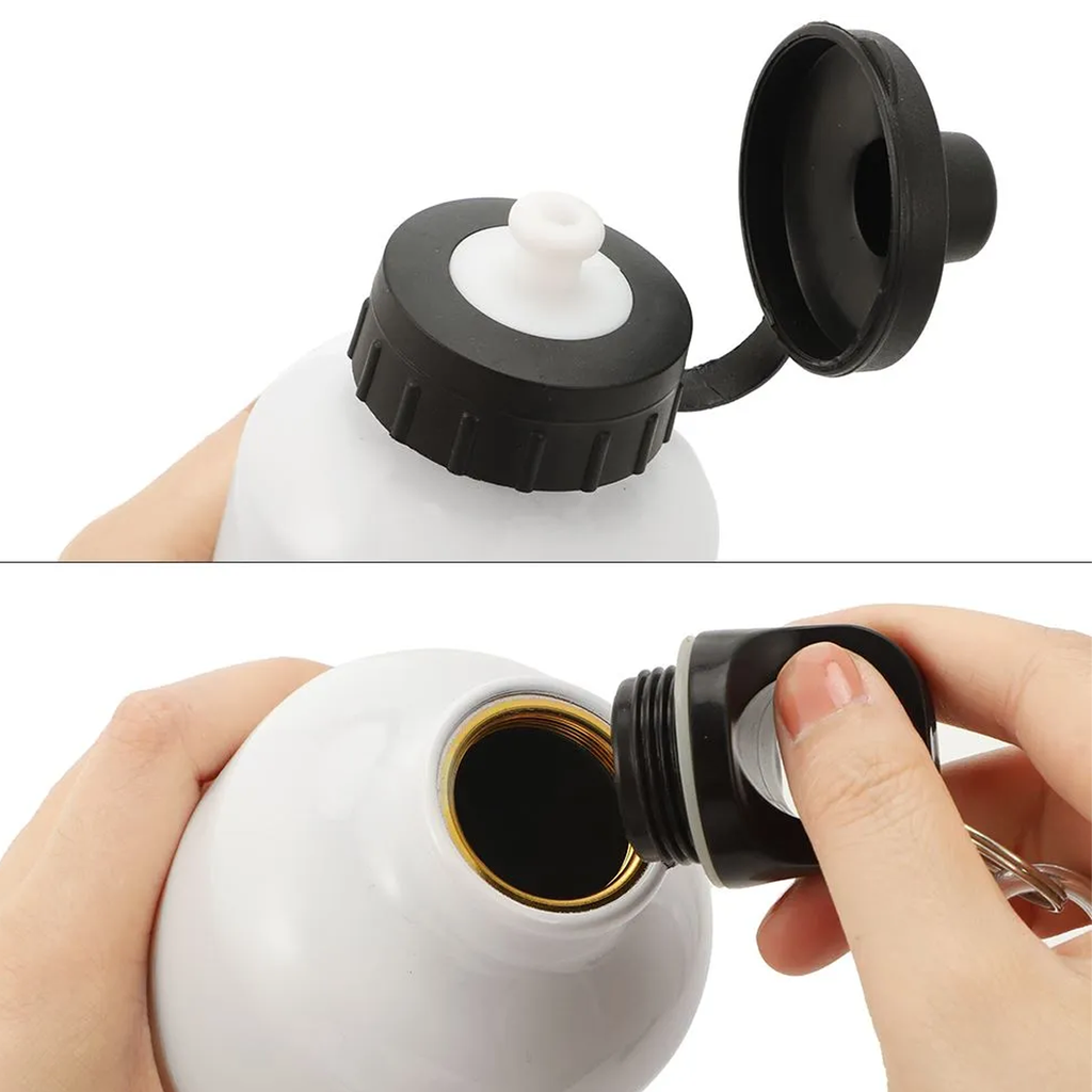 Tomatodo de Aluminio Sublimable tapa chupon + tapa tapon + mosqueton + caja individual